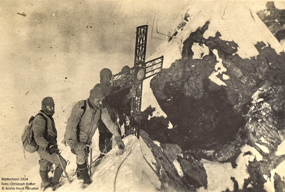 Josef Fink und Hans Kisskalt am Matterhorn Gipfel