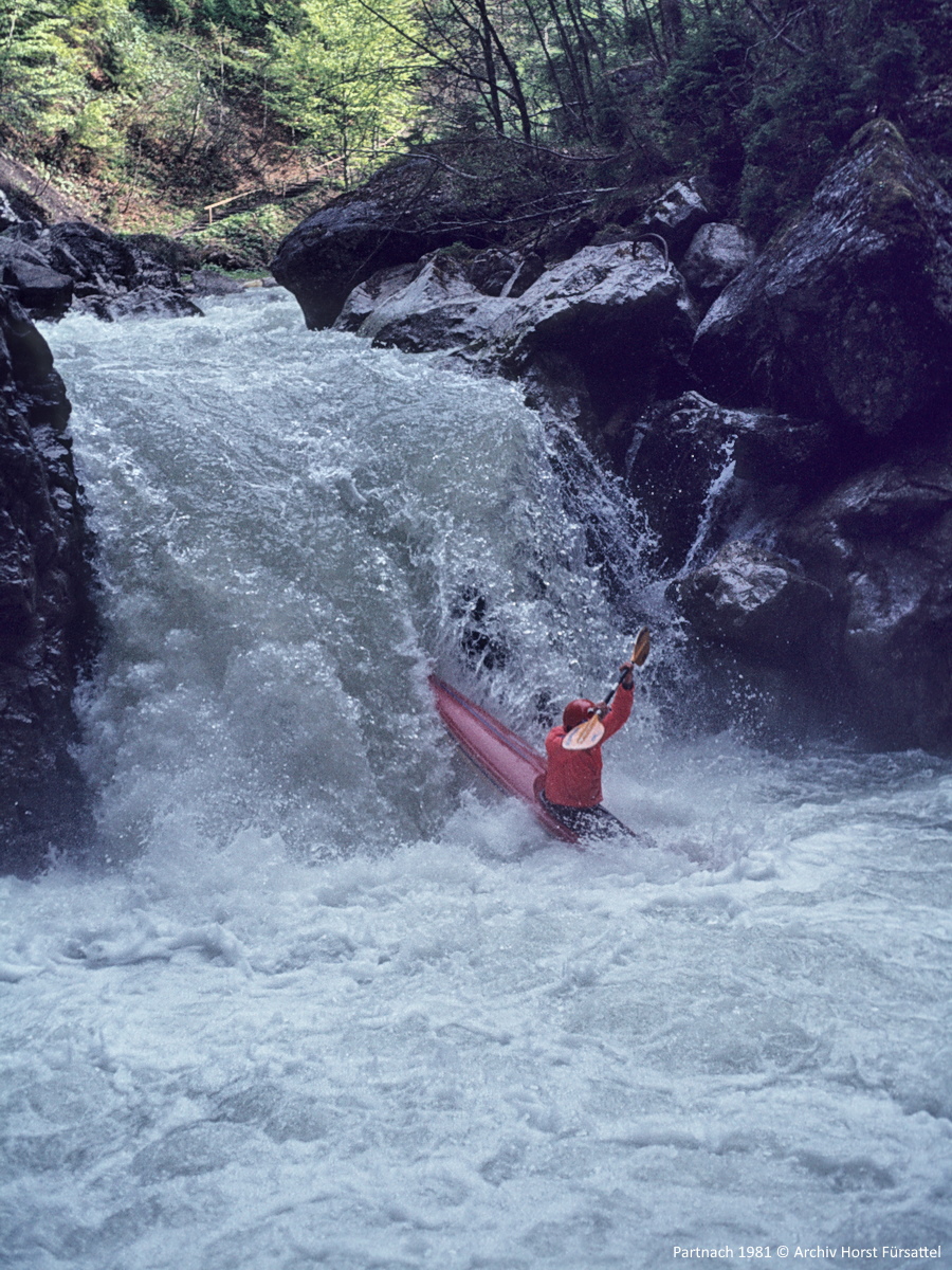 Jörg Salomin in der Partnachklamm 1981