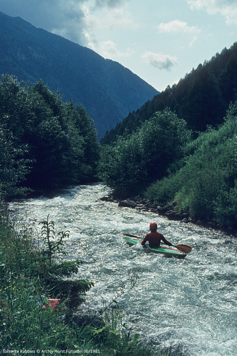 Torrente Rabbies, Wildwasser Paddeln im Kajak