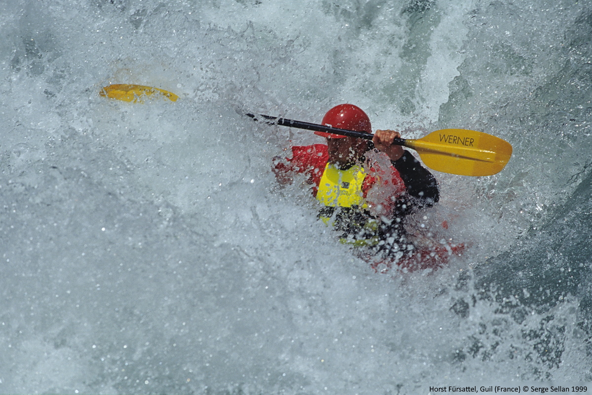 Horst Fürsattel paddling the Guil River in France - whitewater - kayak